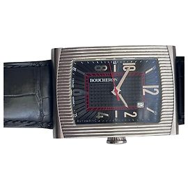 Boucheron Reflet Automatic GM Watch Black Silver hardware