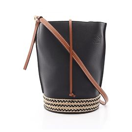 Borsa a tracolla a secchiello GATE di Loewe Marrone Nero
