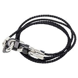 Hermès Bracciale Chaine Maillon PM Double Tour Hermes Nero