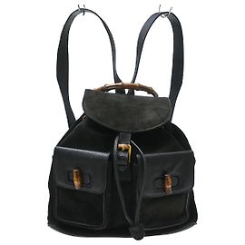 Gucci Vintage Bamboo Daimarque Medium Noir