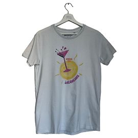 Jacquemus x Vogue Paris Camiseta gráfica Cocktail Rosa Blanco Gris Amarillo