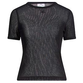 Courreges Courrèges T-shirt in mesh nero Nero