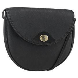 Christian Dior Vintage Honeycomb Flap Coated Canvas Nero