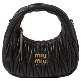 Miu Miu Borsa in Pelle Matelassé Nera Nero