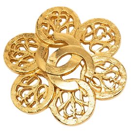 Chanel Coco Mark Vintage Brosche Golden