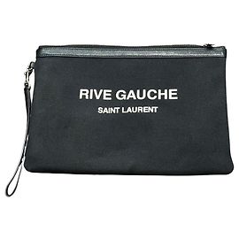 Yves Saint Laurent Rive Gauche Clutch Bag Black