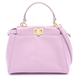 Bolsa Fendi Mini Peekaboo 2-Way Roxo