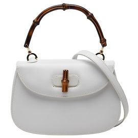 Bolsa Gucci Bamboo 1947 Branco