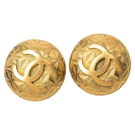 Orecchini a clip Chanel Vintage Coco Mark D'oro