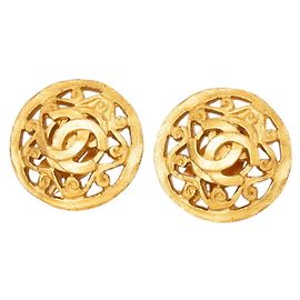 Orecchini a clip Chanel Vintage Coco Mark D'oro