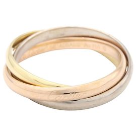 Anello Trinity Cartier in oro giallo bianco e rosa Argento D'oro