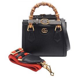 Borsa Tote 2-Way Gucci Diana Mini Bamboo Nero