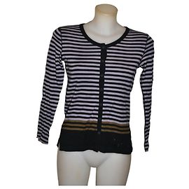 Cardigan à rayures Sonia Rykiel Noir Autre Gris