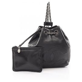 Sac à dos/Sac à main à cordon Chanel Coco Mark Small Noir