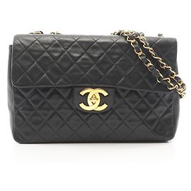 Borsa a Spalla Chanel Large Matelassé 34 Nero