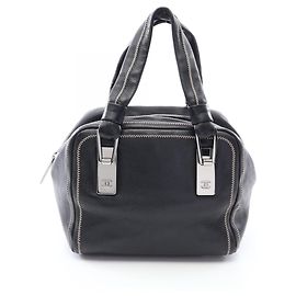 Chanel Black Lambskin Handbag Black