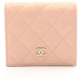 Chanel Matelassé Classic Small Wallet Pink