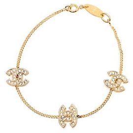 Chanel Coco Mark vergoldeter Charm-Armband Golden