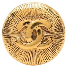 Broche Chanel Coco Mark Doré