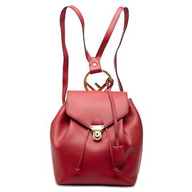 Fendi F Backpack 8BZ043 in Red Leather Red