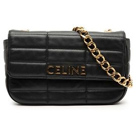 Céline Borsa a tracolla Celine Matelassé Monochrome Chain Nero