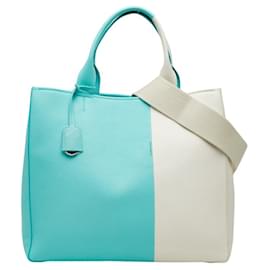 Tiffany & Co. Bicolor Tote/Shoulder Bag White Other