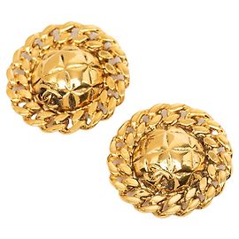 Orecchini Chanel Coco Mark Matelassé Chain D'oro