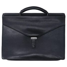 Maletín de Cuero con Solapa Loewe Anagram Negro
