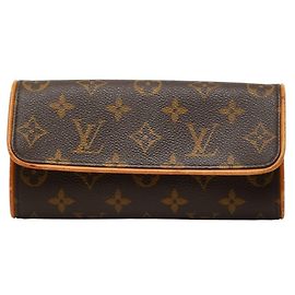 Louis Vuitton Monogram Pochette Twin PM Handtasche Braun