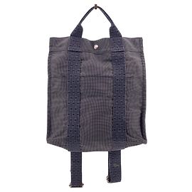 Hermès Hermes Grey Canvas Herline Bacpack Sac A Dos MM Tote Bag Gris