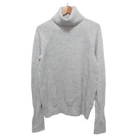 Pull à col montant en cachemire luxe theory Marron Gris