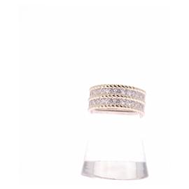 APM Monaco Anel de ouro com strass Dourado