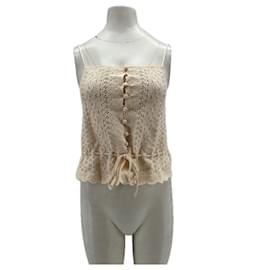 Top de algodón SéZane beige Beige