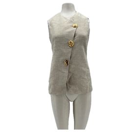 SéZane Top gris avec détails dorés Gris