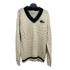 Pulôver Lacoste de algodão cor creme L Branco