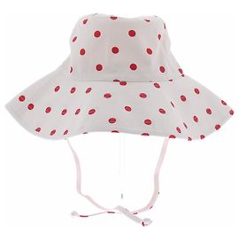 Autre Marque Sombrero blanco con lunares rojos Blanco