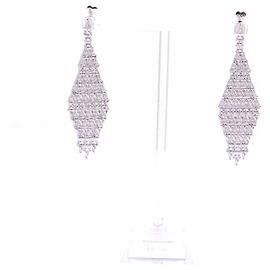 APM Monaco Silver earrings with rhinestones Silvery