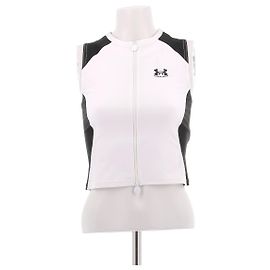 Marine Serre Top sportivo bianco e nero Bianco