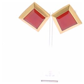 Autre Marque Boucles d'oreilles carrées Rouge