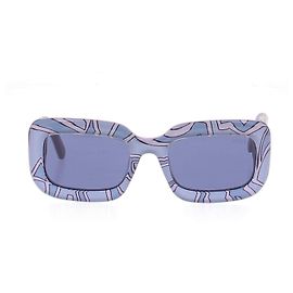 Emilio Pucci Gafas de sol oversize estampadas Azul