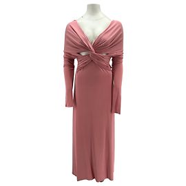 Robe longue rose en viscose Khaite Rose