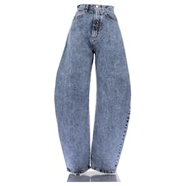 Alaïa Patterned Jeans Blue Cotton Blue