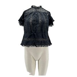Top de algodón negro SéZane Negro