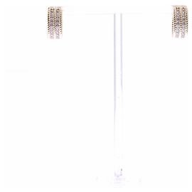 APM Monaco Orecchini in oro a due file con strass D'oro