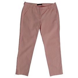 Weekend Max Mara Calças Estampadas Rosa Rosa Branco