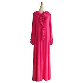 Autre Marque P.A.R.O.S.H. Maxikleid mit Rüschen - Rosa Pink