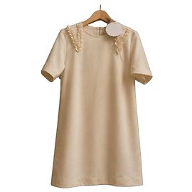 See By Chloé Beige Polyester-Kleid mit Rüschen Roh