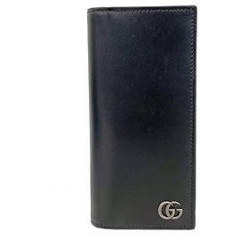 Gucci GG Marmont Leather Long Wallet Black