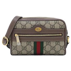 Bolsa de Ombro Gucci Ophidia 517350 96IWS Marrom Bege