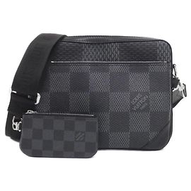 Borsa a tracolla Louis Vuitton Damier Graphite 3D Trio Marrone Damier ebene